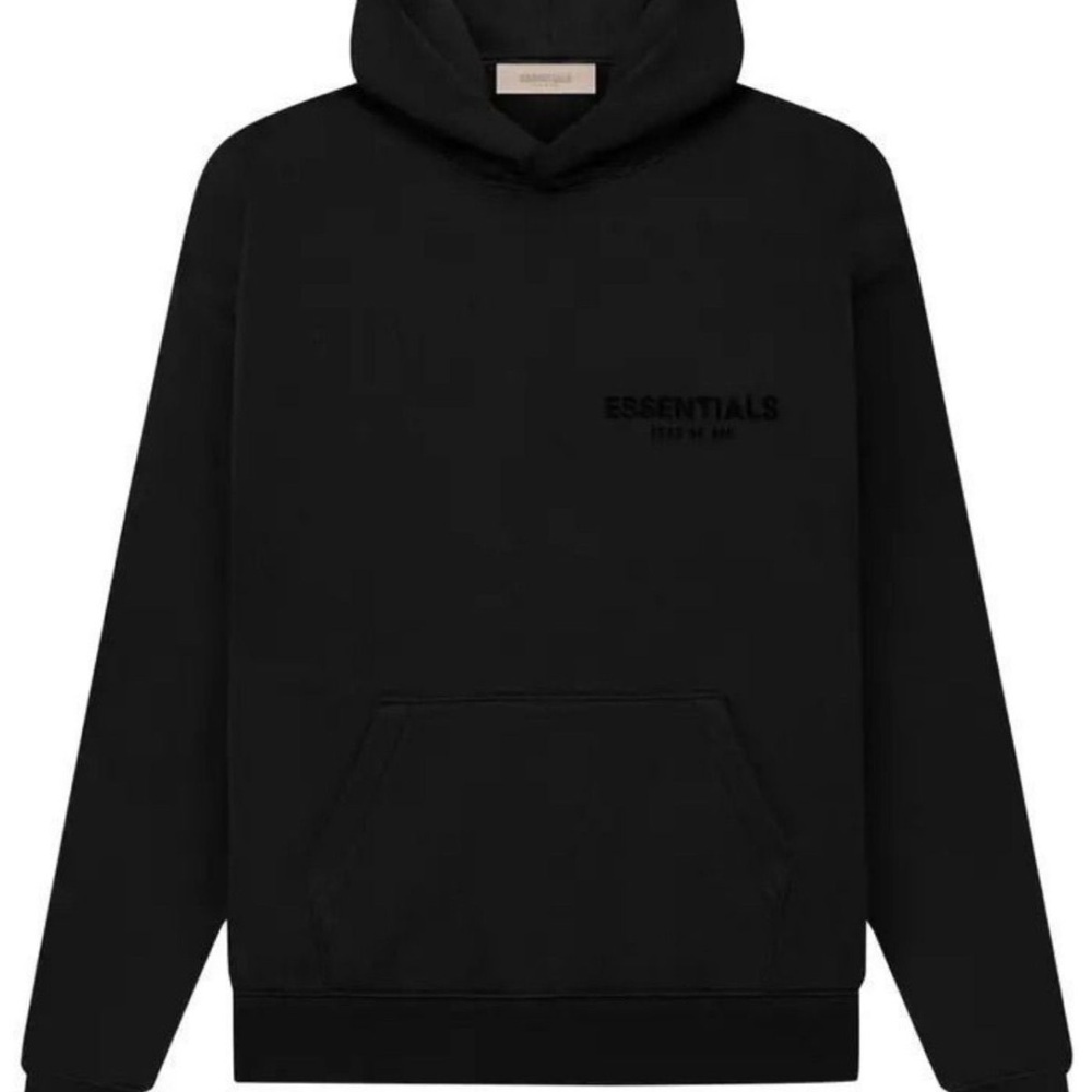 Essentials Men’s Stretch Limo Black Hoodie Size Small NIB